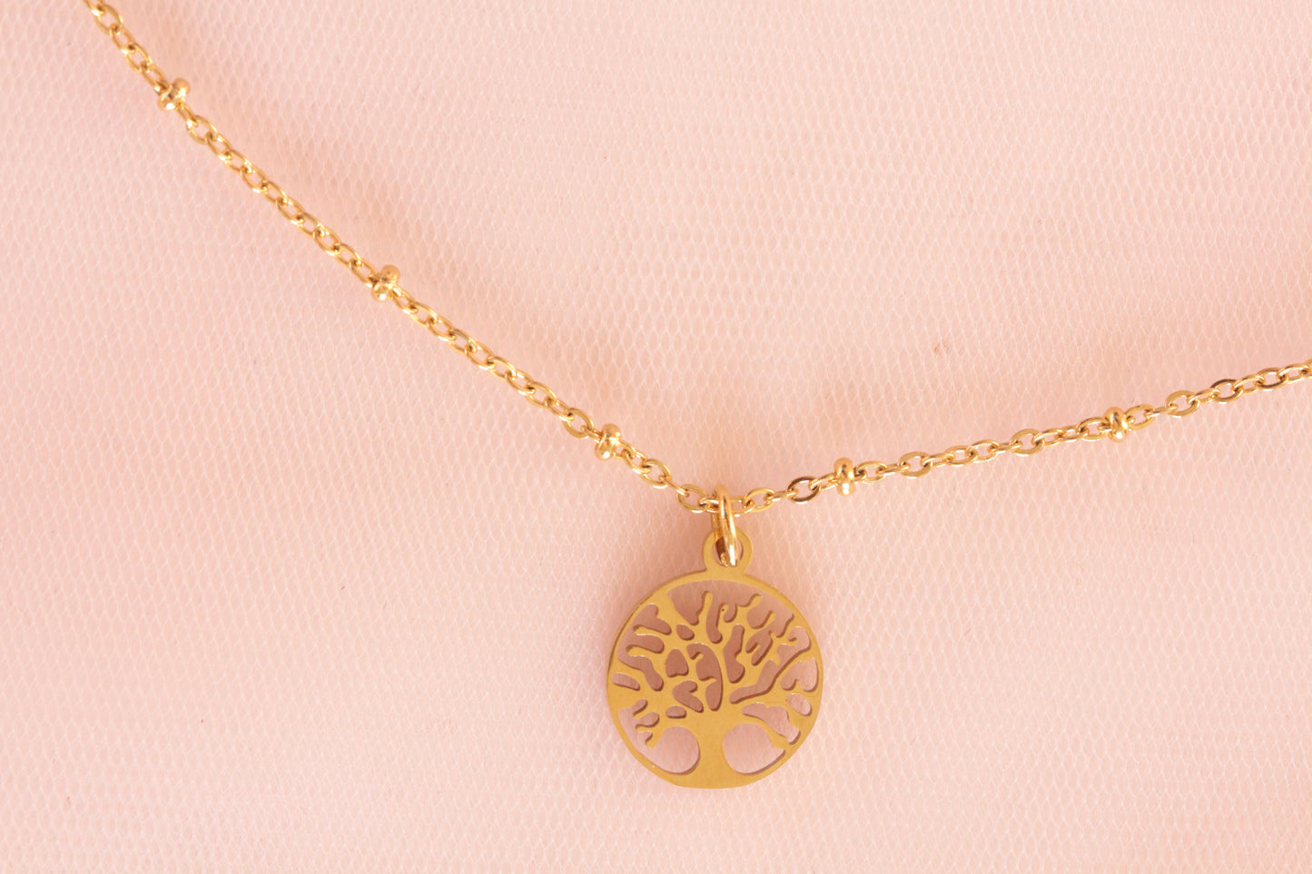 Collier acier inoxydable pendentif arbre de vie