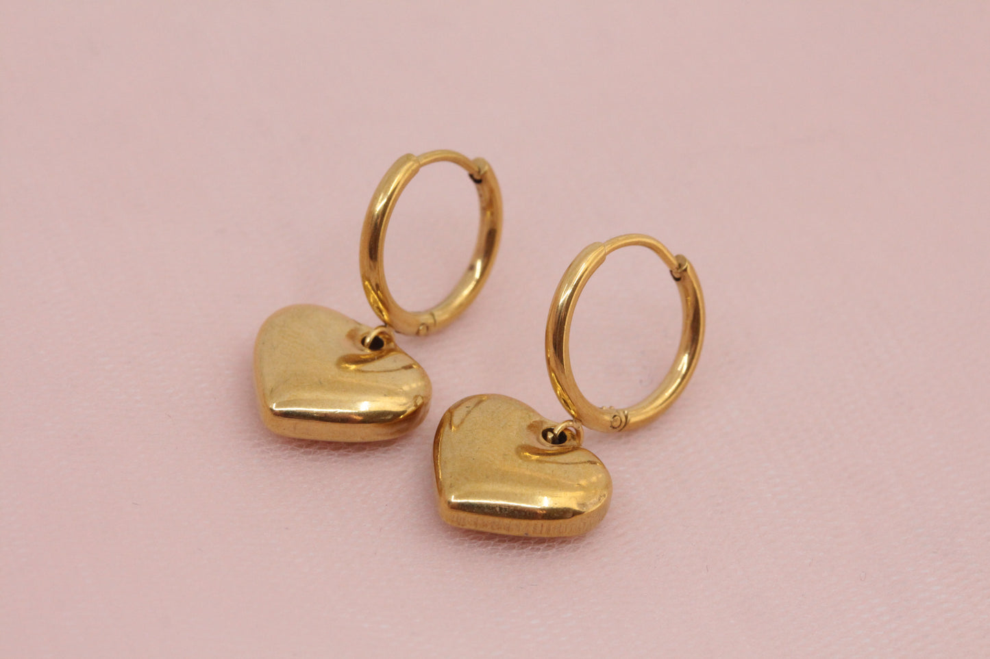 14 carat gold filled hoop earrings with Terry gold plated pewter gingko leaves