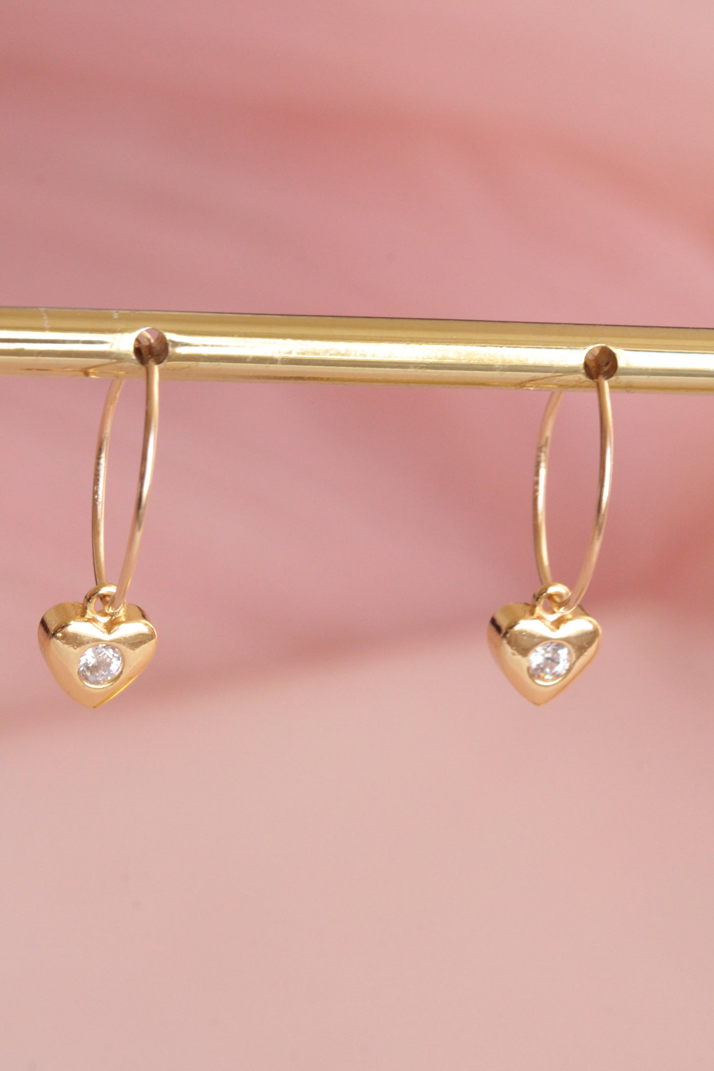 14 carat gold filled hoop earrings with Terry gold plated pewter gingko leaves