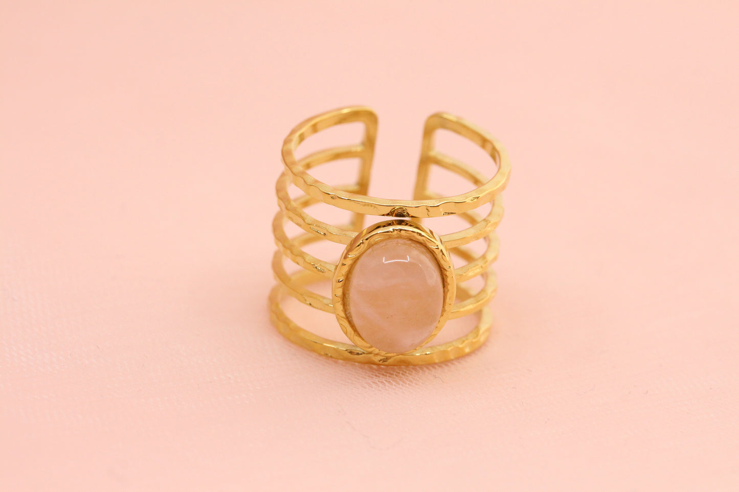 Copy of Openwork mother-of-pearl ring gilded with 24 carat fine gold Lorie