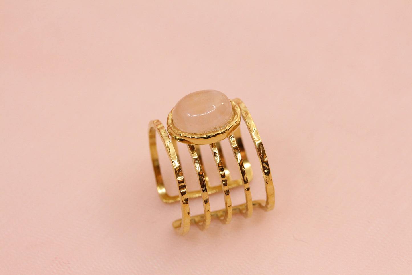 Copy of Openwork mother-of-pearl ring gilded with 24 carat fine gold Lorie